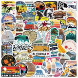 The Great Outdoors! Waterproof, Vinyl Stickers (50pcs in each packet)